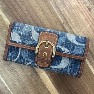 Coach denim Y2K wallet